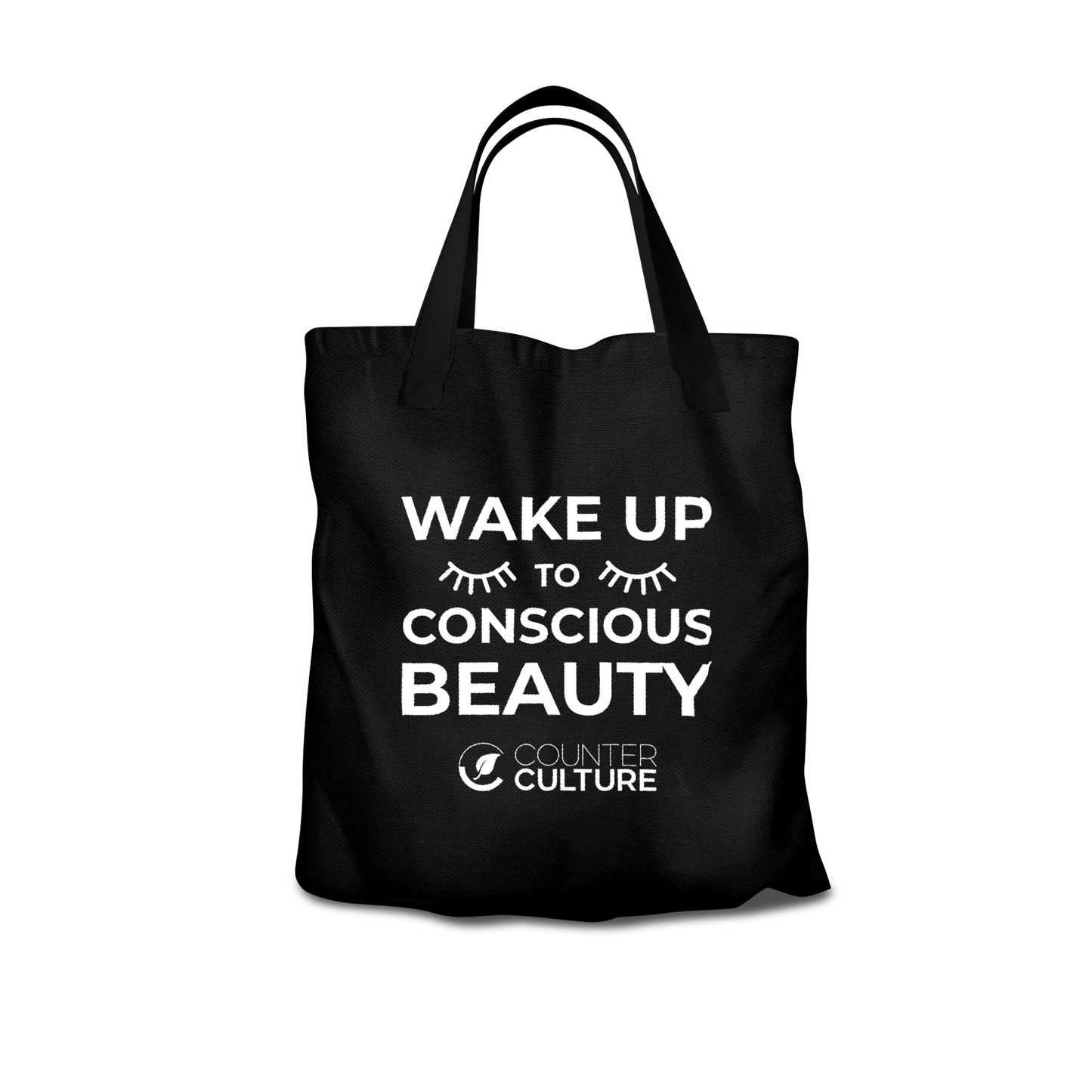 Counter Culture Black Tote Bag - Wake Up to Conscious Beauty