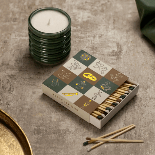 Zesty Lemons Under the Tree: Olive Fireside Candle - Fireside