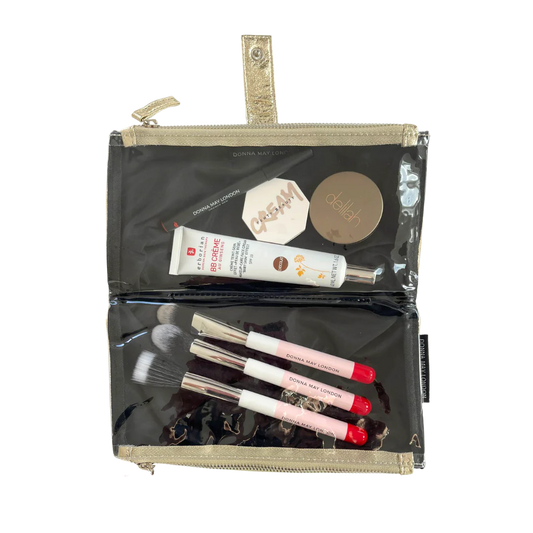 Donna May London Knick Knack Bag - Makeup & Toiletries Organiser - Gold
