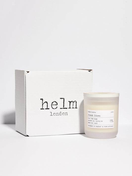 Helm London Fresh Linen Luxury Candle