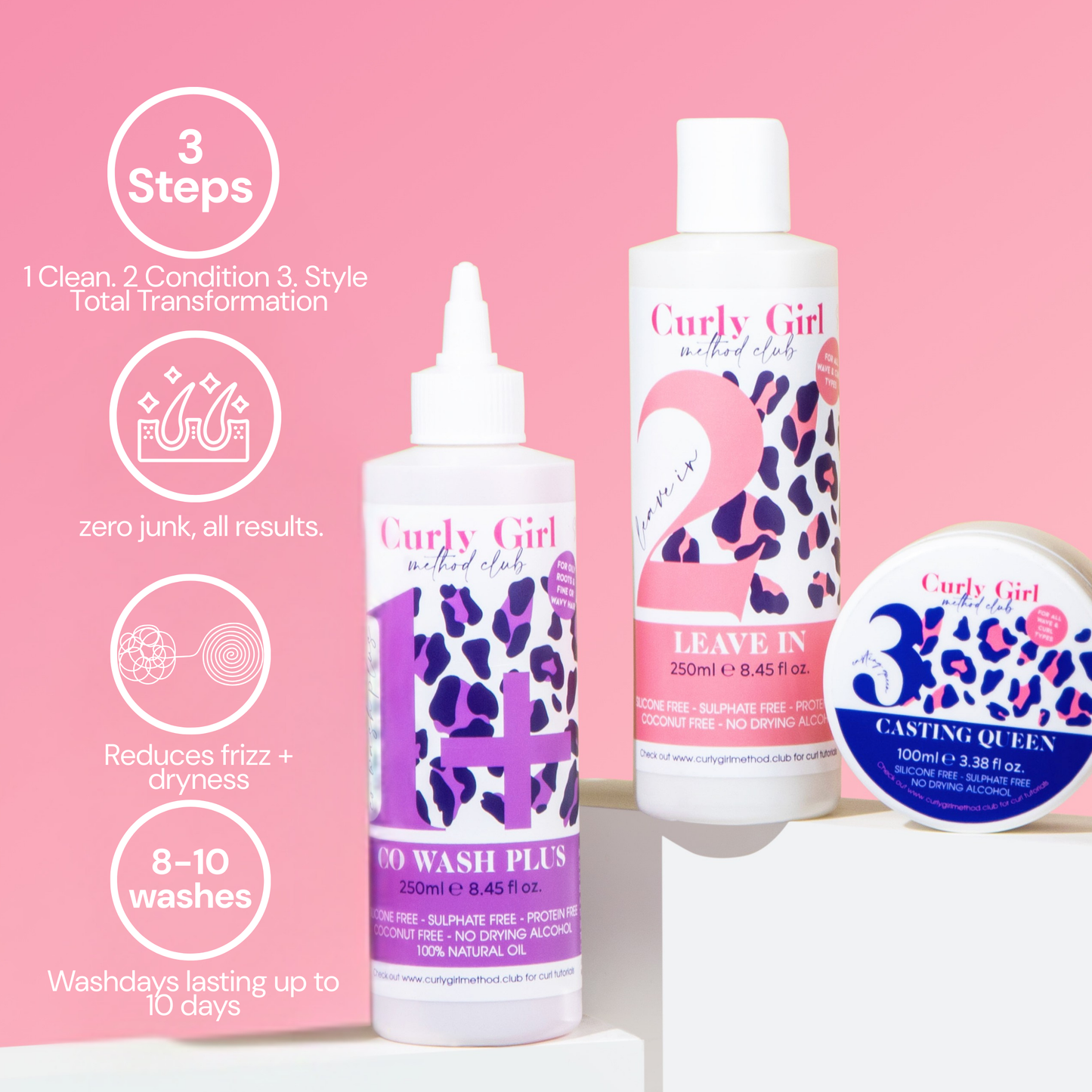 Curly Girl Wavy + Curly Washday Works | 3-Step Set