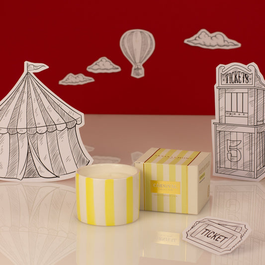 Zesty Lemons Carnival: Fortune Teller Yellow Votive Candle - Amber & Bergamot