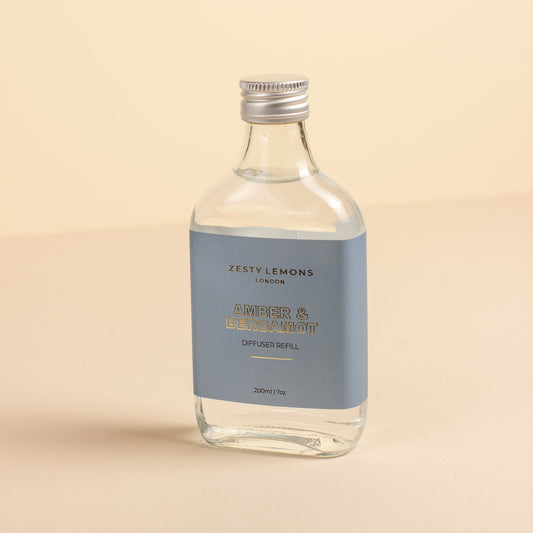 Zesty Lemons Amber & Bergamot: 200ml Diffuser Refill