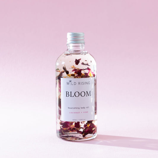 Wild Rising Skincare - Bloom - Coconut and Rose Body Oil