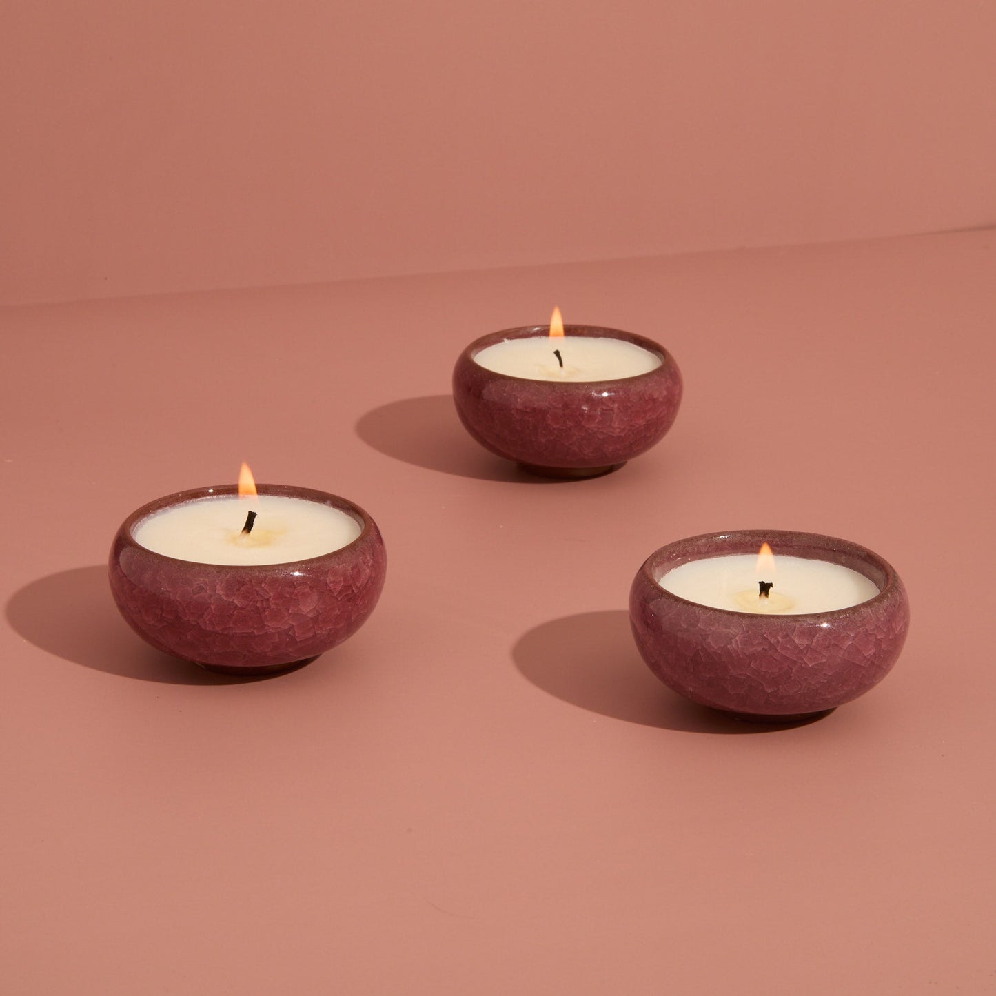 Zesty Lemons Contemporary Kiln Burgundy Tea Lights - Floral Botanics