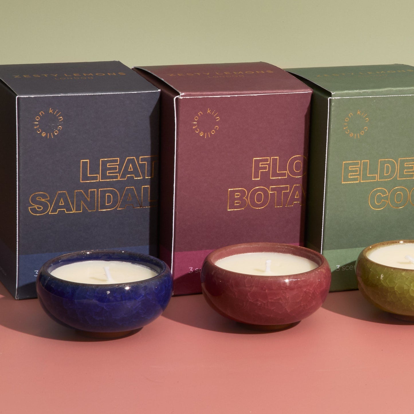 Zesty Lemons Contemporary Kiln Burgundy Tea Lights - Floral Botanics