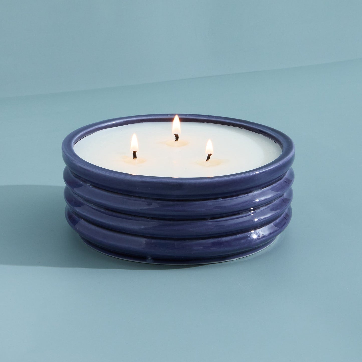 Zesty Lemons Contemporary Kiln Large Navy Candle