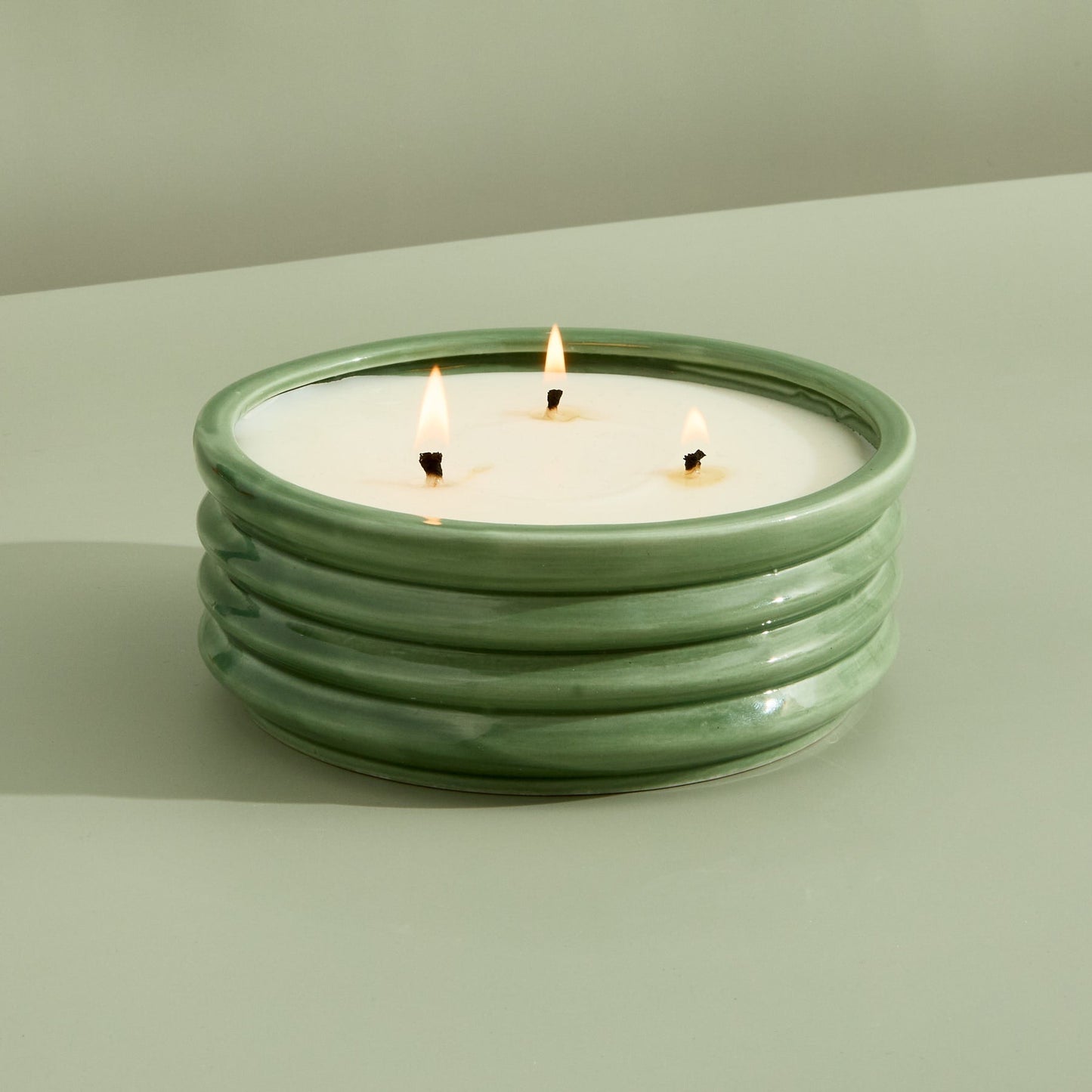 Zesty Lemons Contemporary Kiln Large Olive Candle