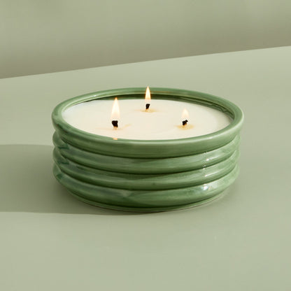 Zesty Lemons Contemporary Kiln Large Olive Candle
