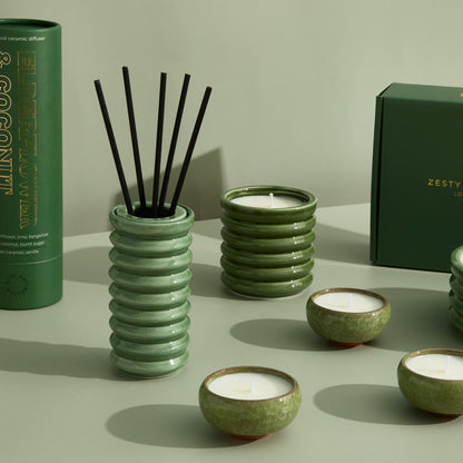 Zesty Lemons Contemporary Kiln Olive Diffuser