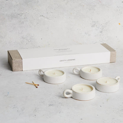 Zesty Lemons Scandi: Tea Lights (Box of 4)