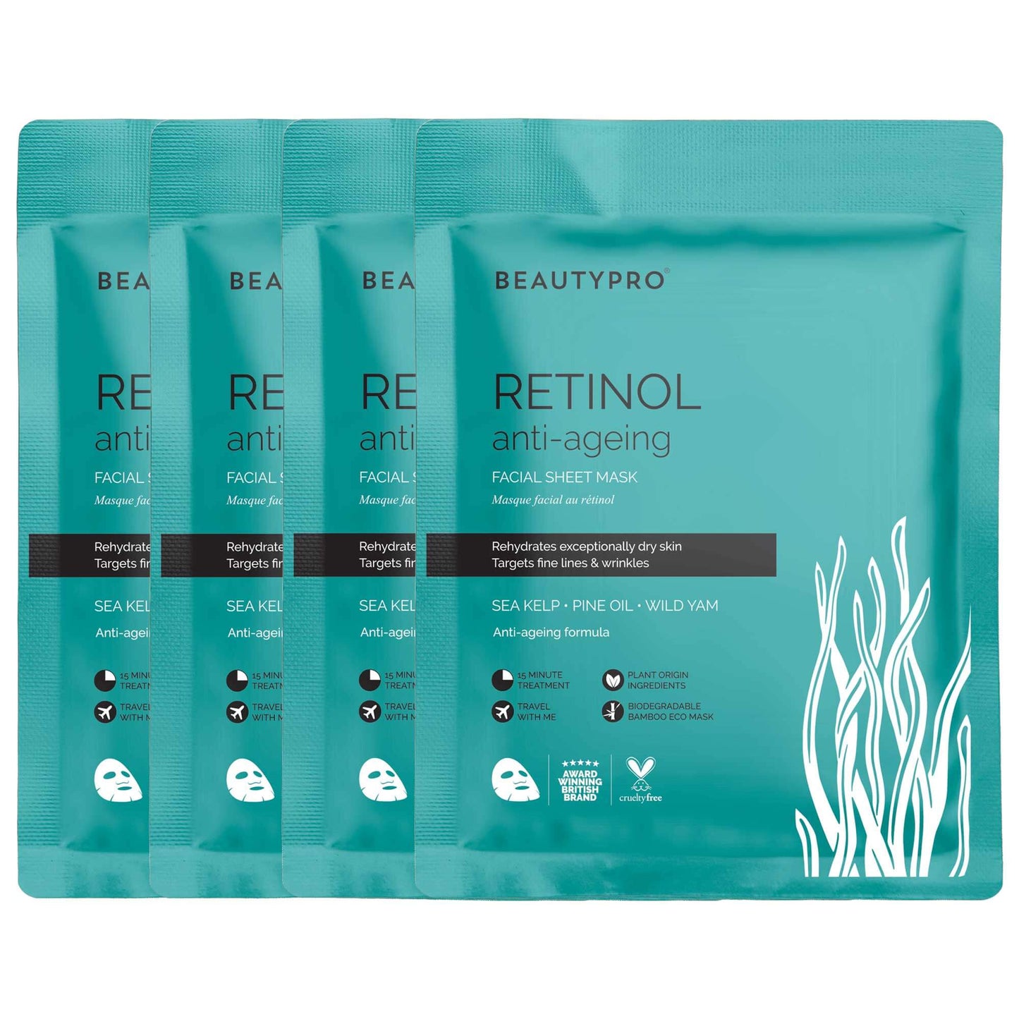 Beauty Pro Retinol Facial Sheet Mask
