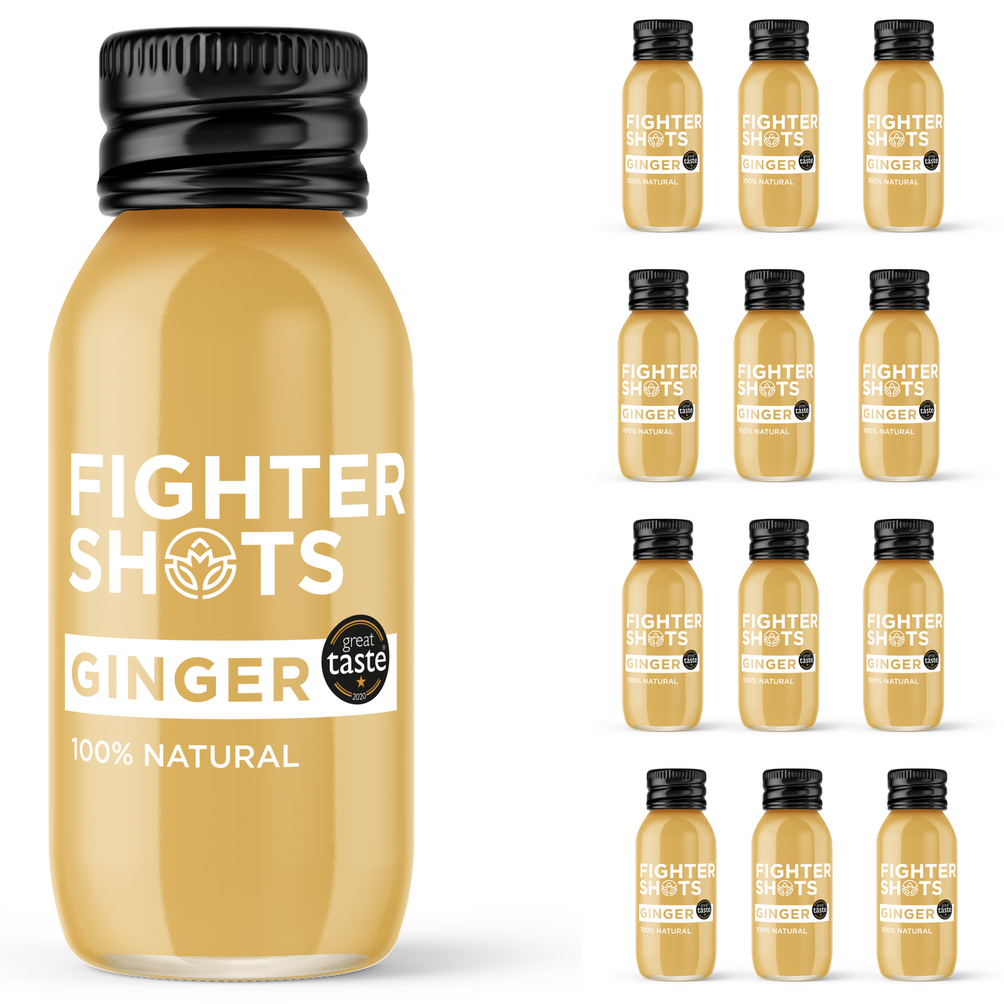 Fighter Shots Ginger Shot -  27g organic cold pressed ginger in every bottle