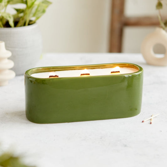 Zesty Lemons Kiln: Olive Baguette Candle - Cedarwood & Juniper