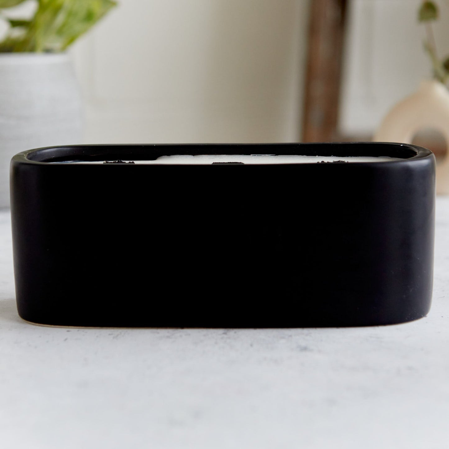 Zesty Lemons Kiln: Black Baguette Candle - Activated Charcoal & Matcha
