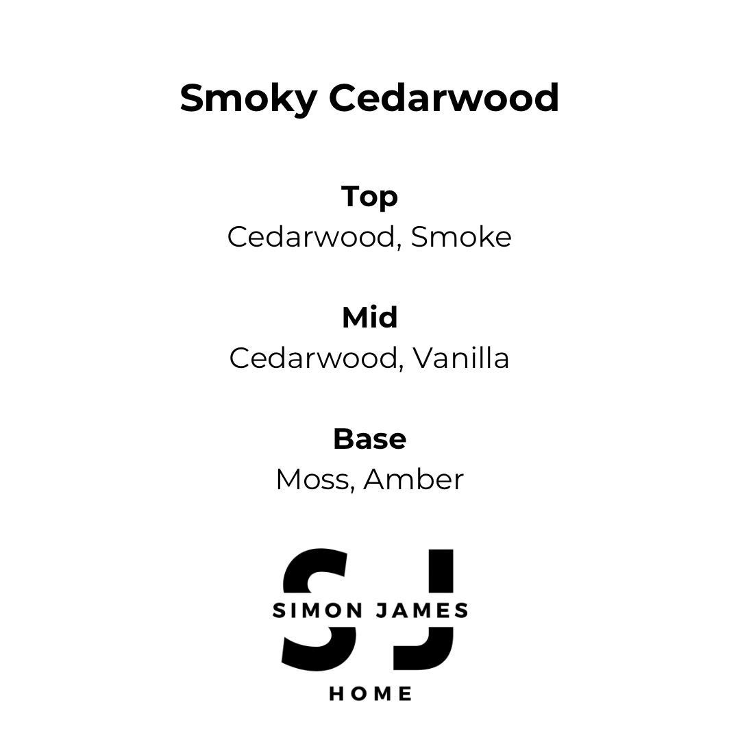 Simon James Home - Smoky Cedarwood Handmade Soy Wax Candle