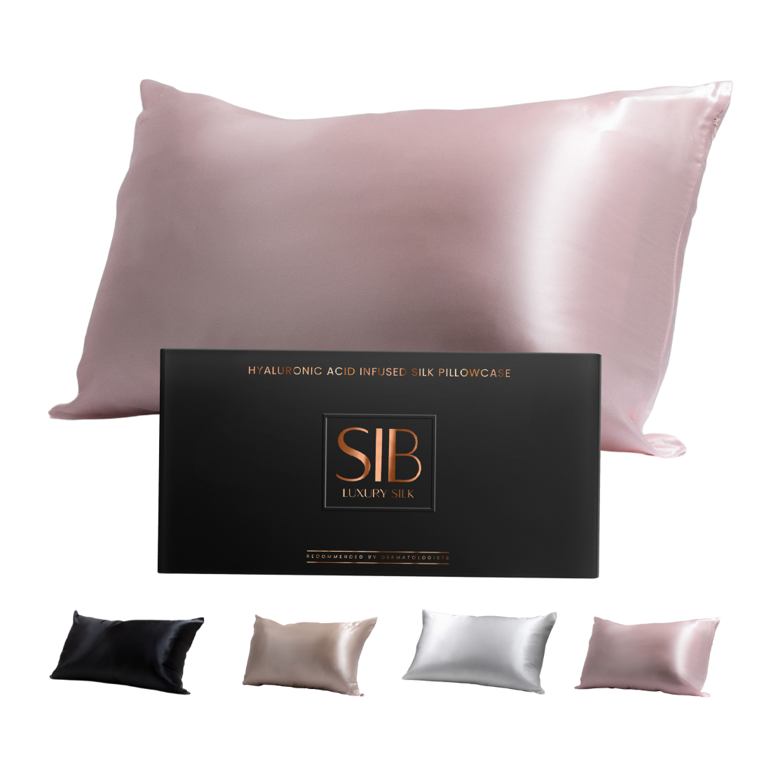 SIB® Hyaluronic Acid Infused Silk Pillowcase