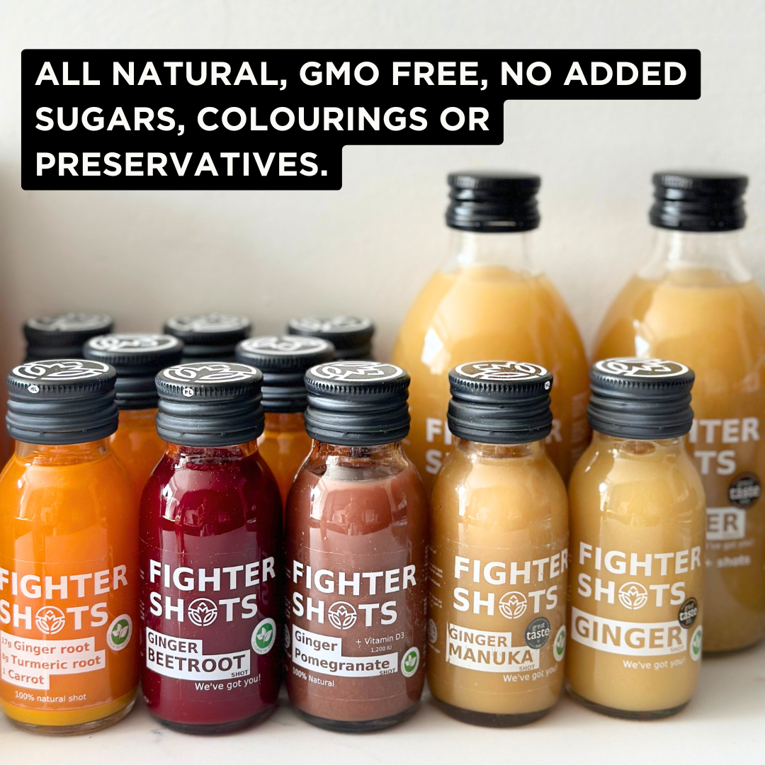 Fighter Shots Ginger + Manuka Honey 12x 60ml
