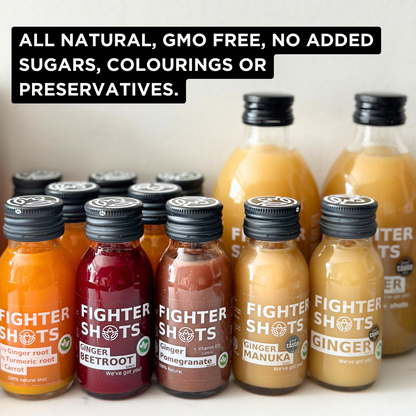 Fighter Shots Ginger + Manuka Honey 12x 60ml
