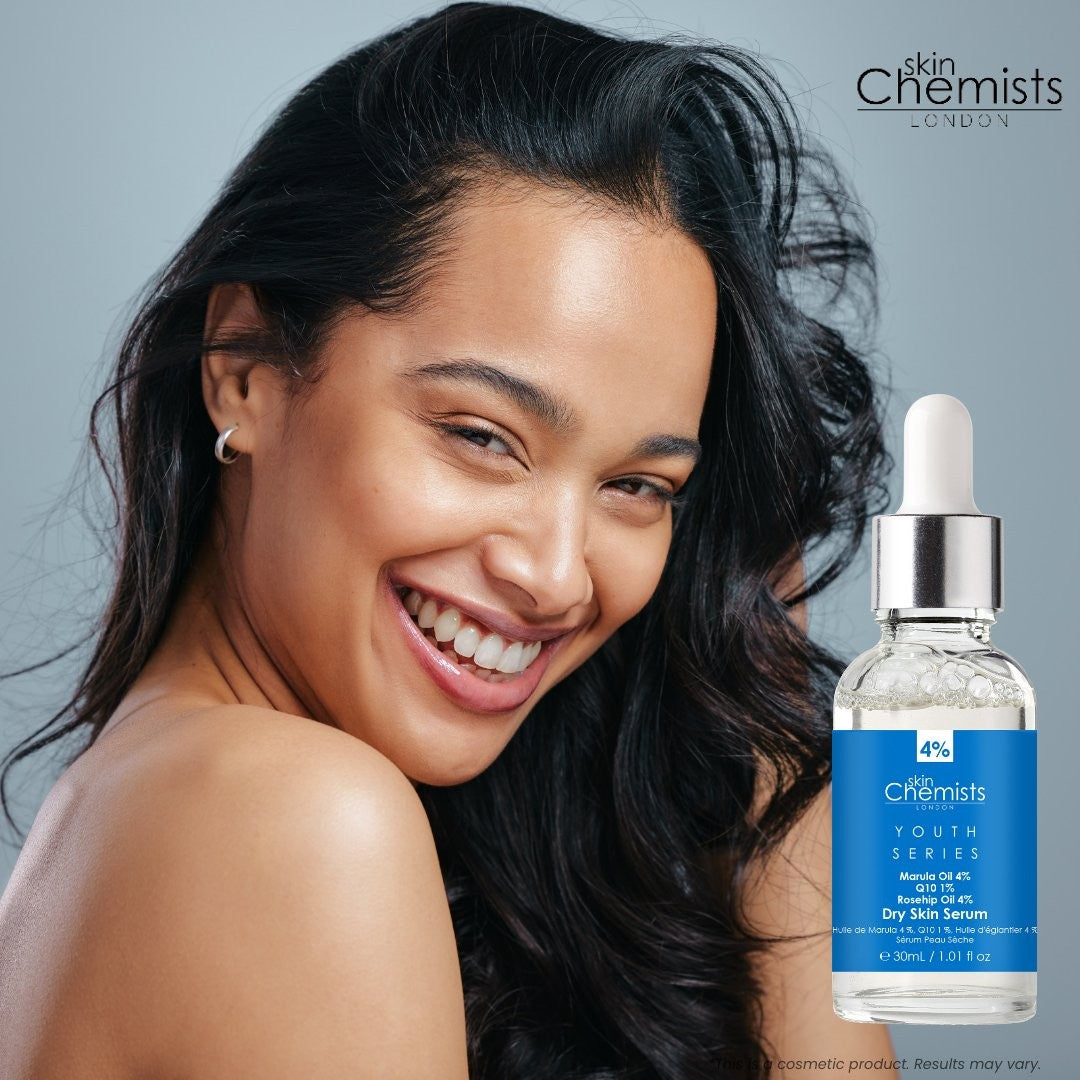 skinChemists Dry Skin Serum Marulua Oil 4%, Q10 1%, Rosehip Oil 4% 30ml