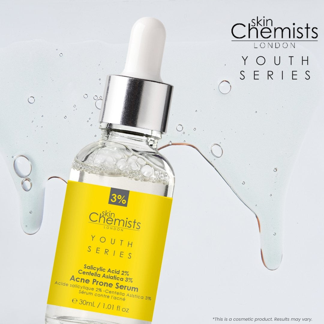 skinChemists Acne Prone Serum Salicylic Acid 2%, Centella Asistica 3% 30ml