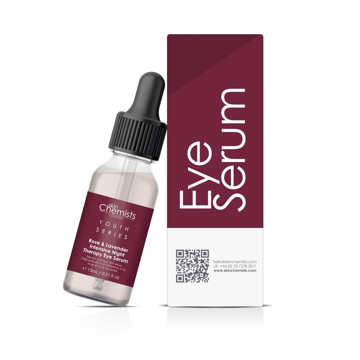 skinChemist Rose And Lavender Intensive Night Therapy Eye Serum 15ml