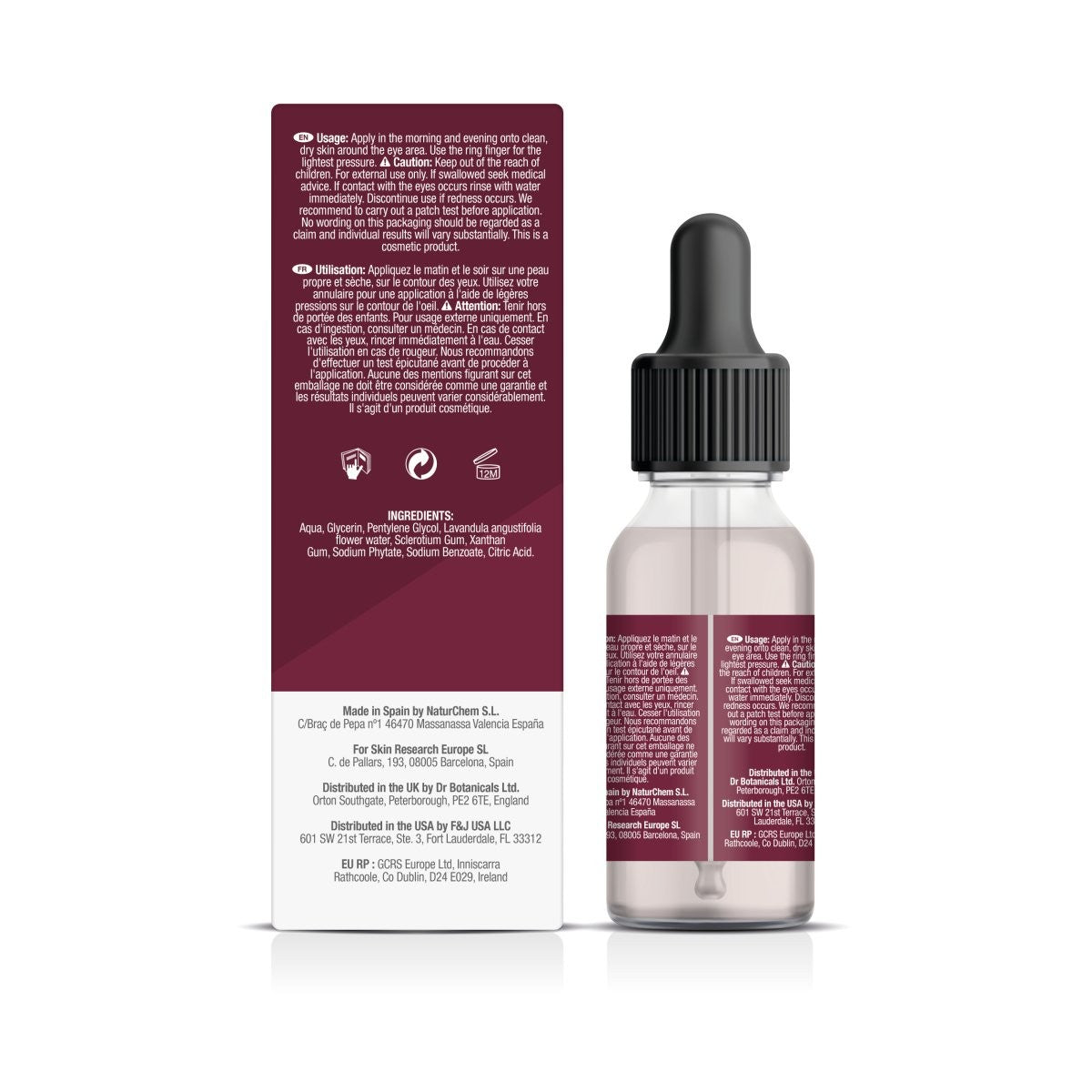 skinChemist Rose And Lavender Intensive Night Therapy Eye Serum 15ml