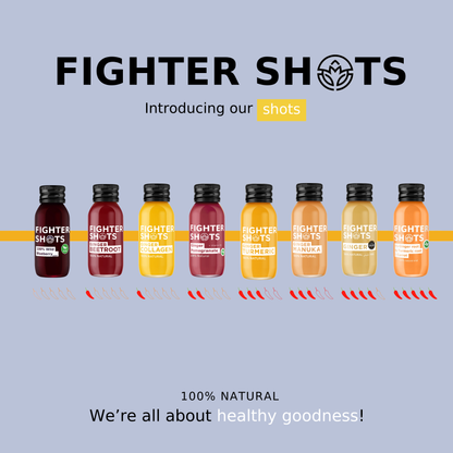 Fighter Shots Wild Blueberry | 100% Natural Cold-Pressed Wild Blueberry Shot