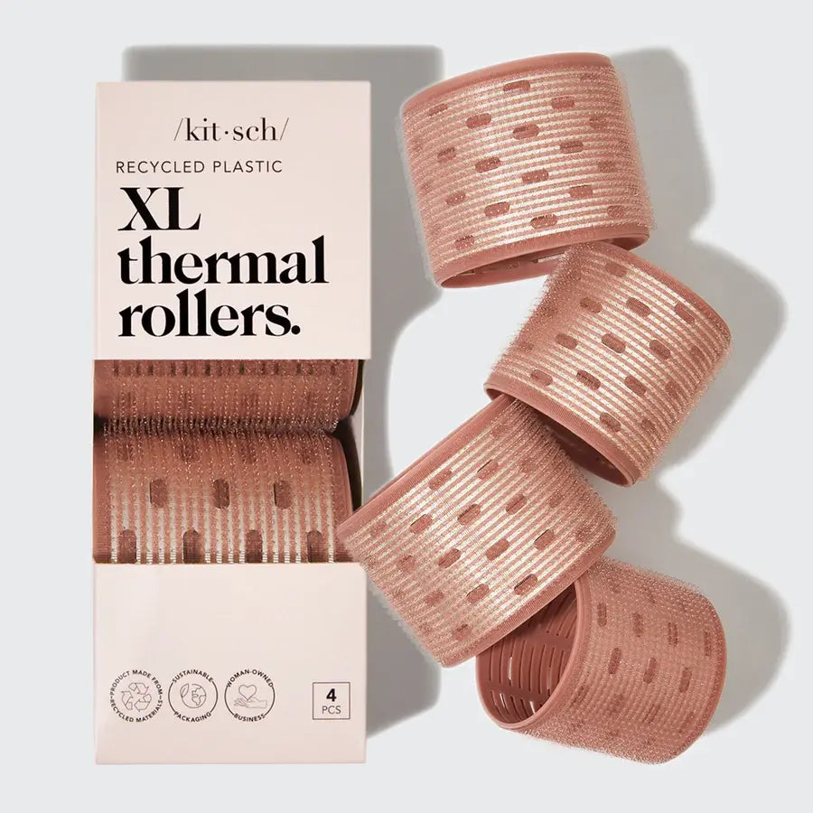 Kitsch XL Terracotta Thermal Rollers 4pc Set (Recycled Plastic)