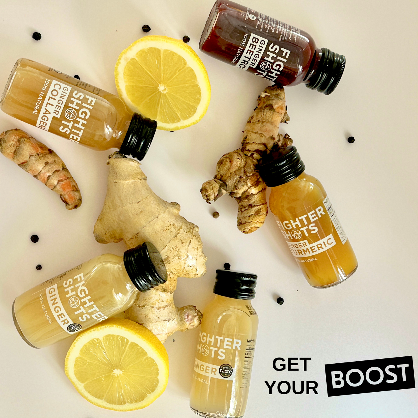 Fighter Shots Ginger Shot -  27g organic cold pressed ginger in every bottle