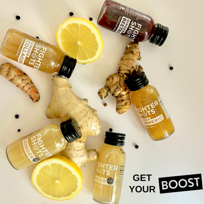 Fighter Shots Ginger Shot -  27g organic cold pressed ginger in every bottle