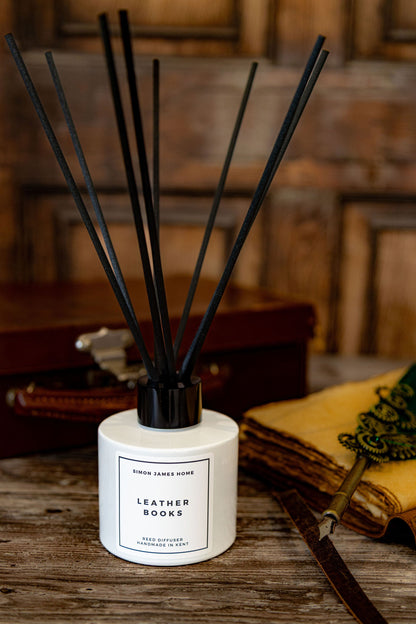 Simon James Home - Leather Books Reed Diffuser