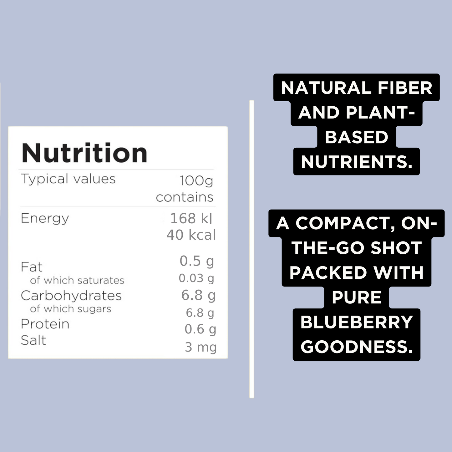 Fighter Shots Wild Blueberry | 100% Natural Cold-Pressed Wild Blueberry Shot