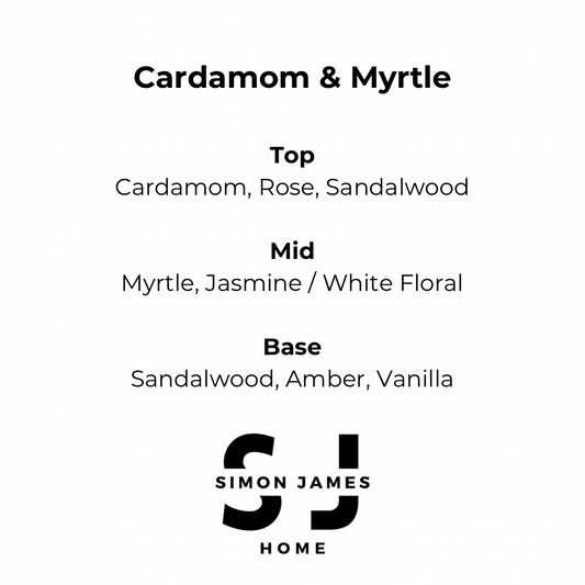 Simon James Home - Cardamom & Myrtle Handmade Soy Wax Candle