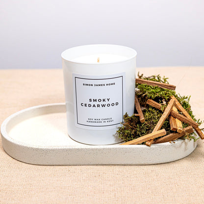 Simon James Home - Smoky Cedarwood Handmade Soy Wax Candle