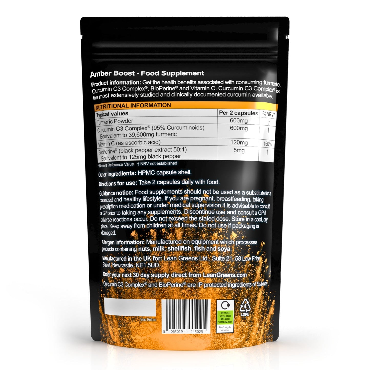 Lean Greens - Amber Boost - Curcumin C3 Complex