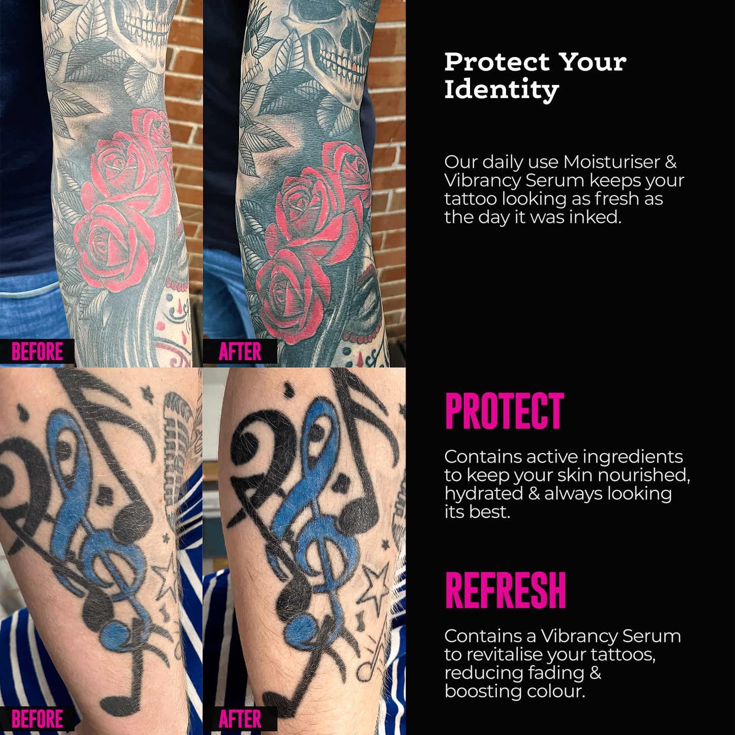 Pimpdink Tattoo Care - TATTOO MOISTURISER & VIBRANCY SERUM | 100ml Airless Pump