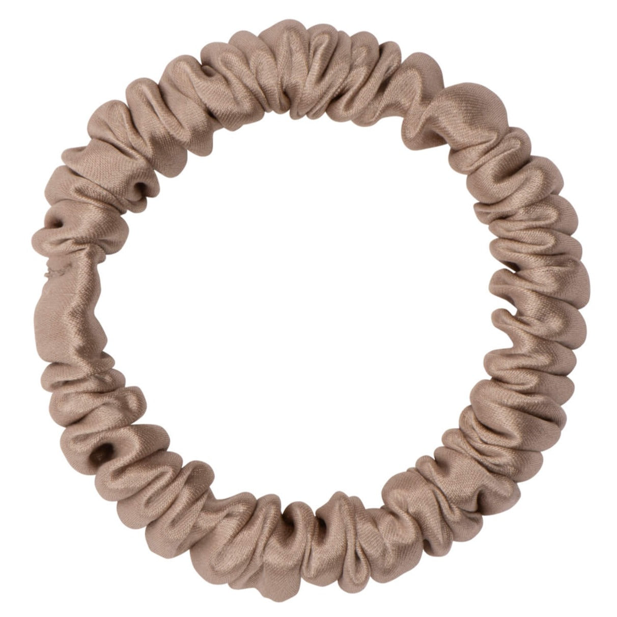 Dream Silk Light Tan Silk Scrunchie - Skinny