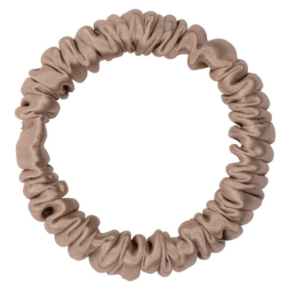 Dream Silk Light Tan Silk Scrunchie - Skinny