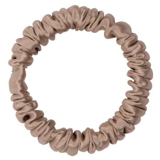 Dream Silk Light Tan Silk Scrunchie - Skinny