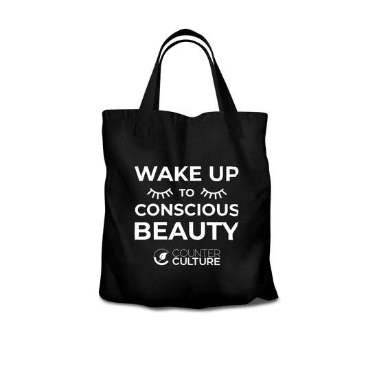Counter Culture Black Tote Bag - Wake Up to Conscious Beauty