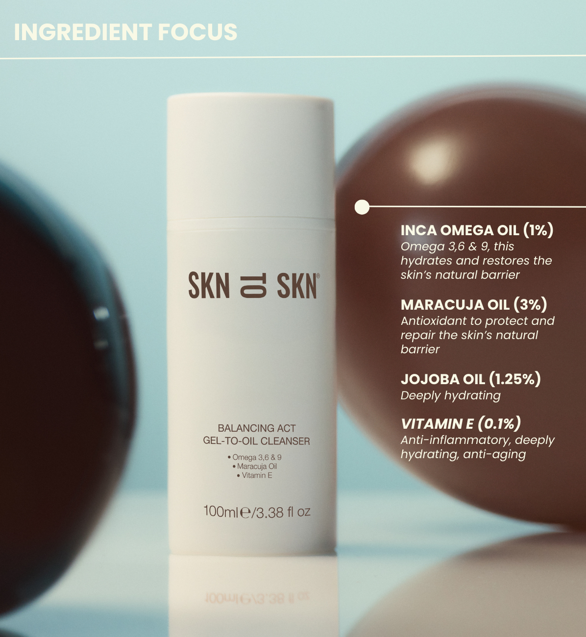 SKN TO SKN - BALANCING ACT GEL-TO-OIL CLEANSER 100ml