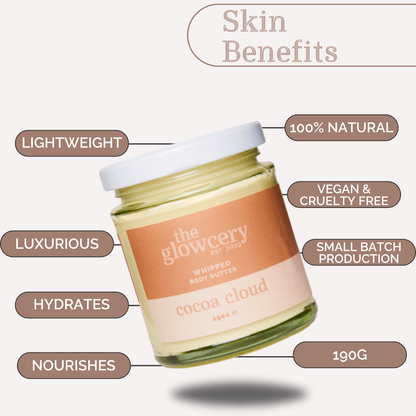 The Glowcery - Cocoa Cloud Hand Whipped Body Butter