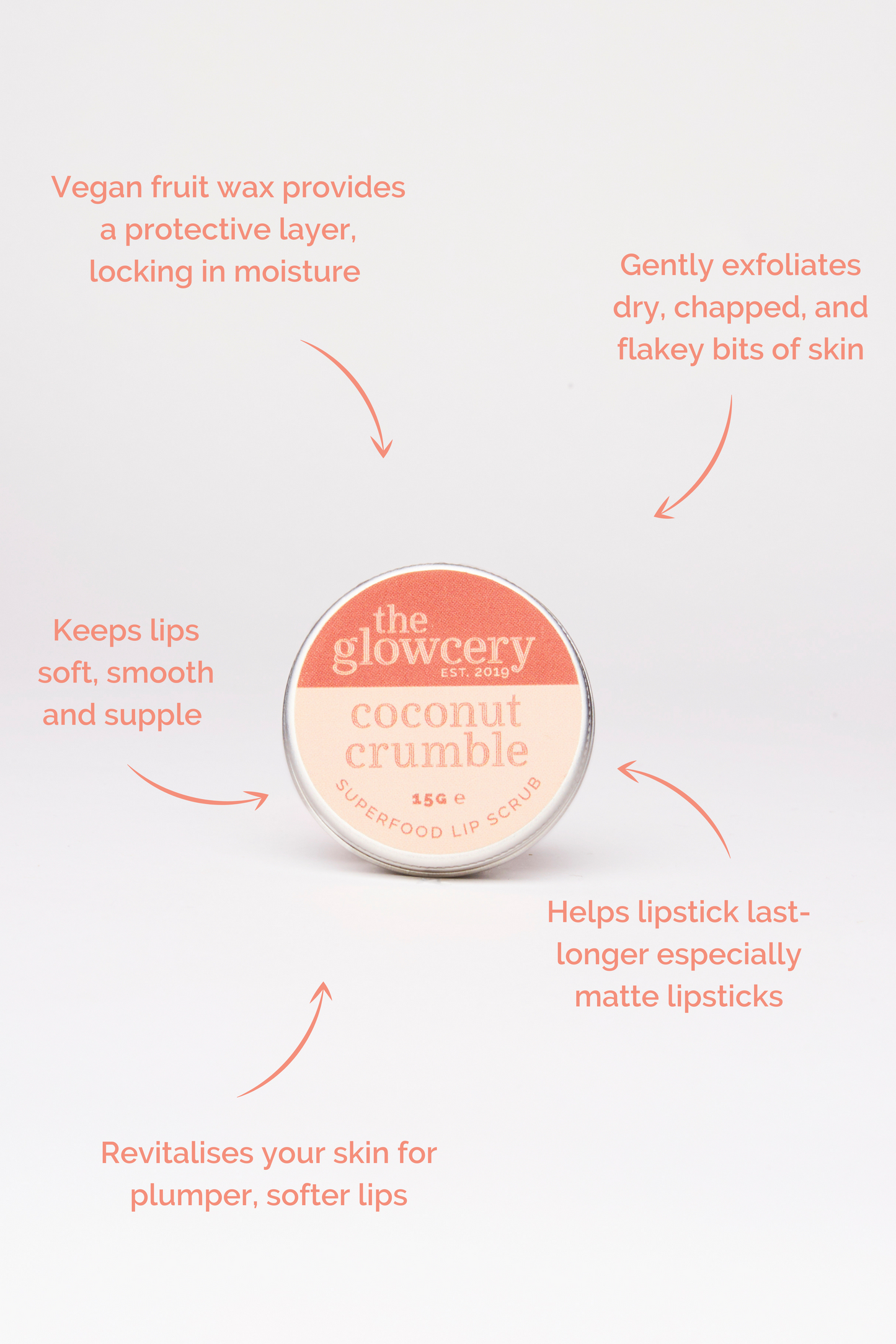 The Glowcery - Coconut Crumble Superfood Lip Scrub