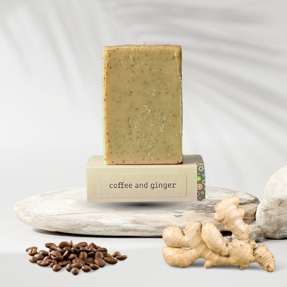 The Good Soap - Coffee and Ginger Bar -  Stimulating Shampoo & Exfoliating Soap