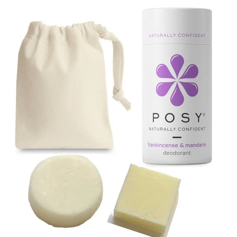 POSY London. - Eco-friendly Deodorant, Shampoo and Conditioner Bar Bundle
