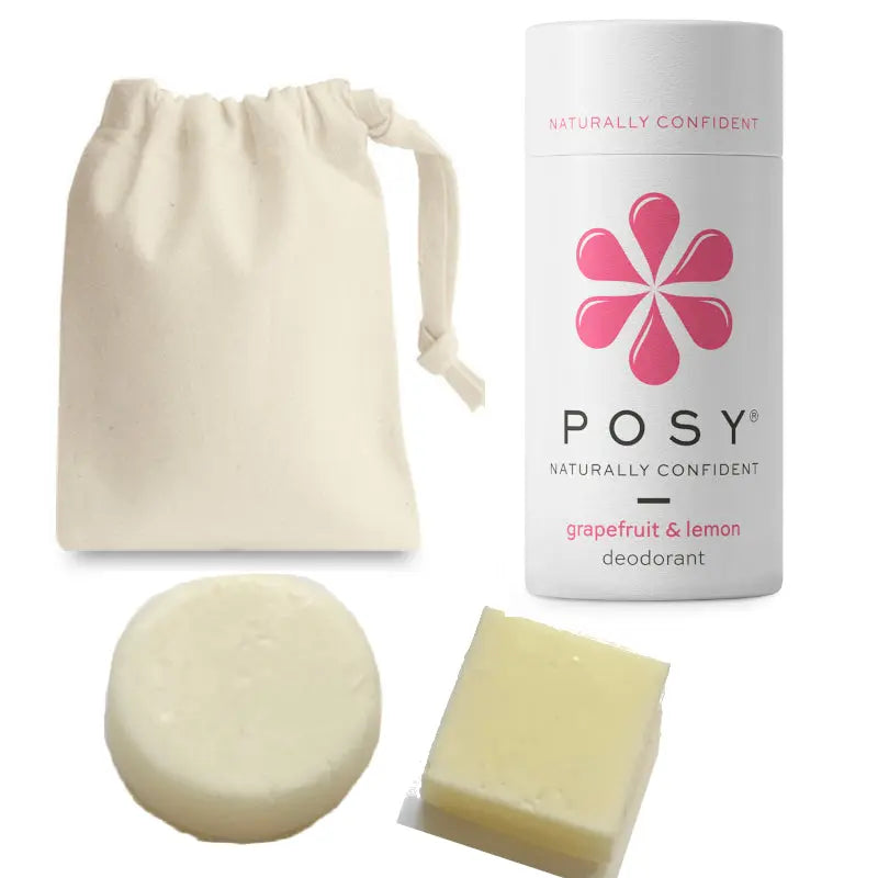POSY London. - Eco-friendly Deodorant, Shampoo and Conditioner Bar Bundle