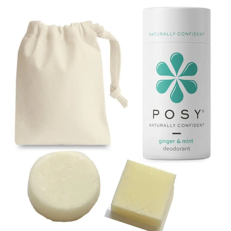 POSY London. - Eco-friendly Deodorant, Shampoo and Conditioner Bar Bundle