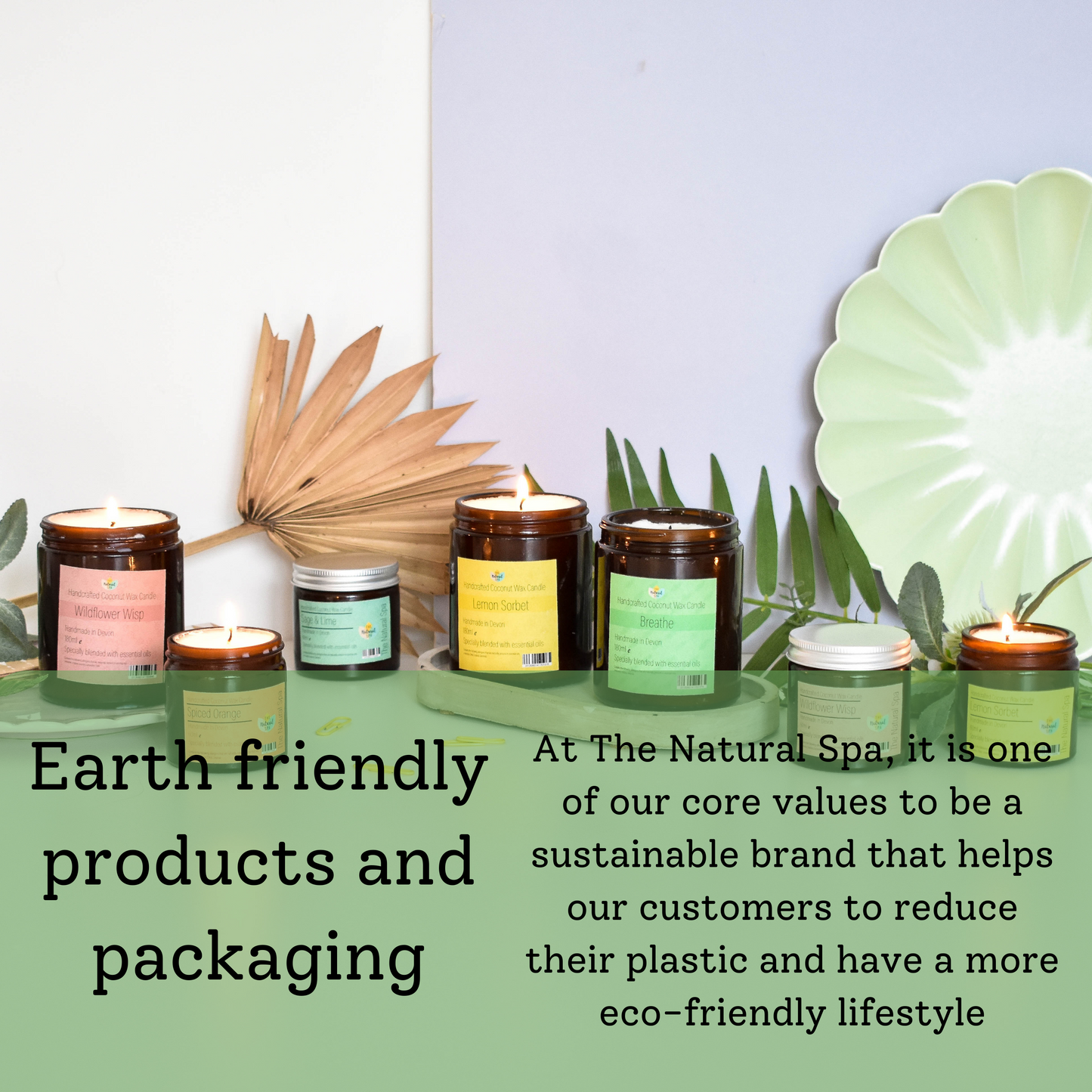 The Natural Spa - Breathe hand poured coconut wax candle - 2 size options