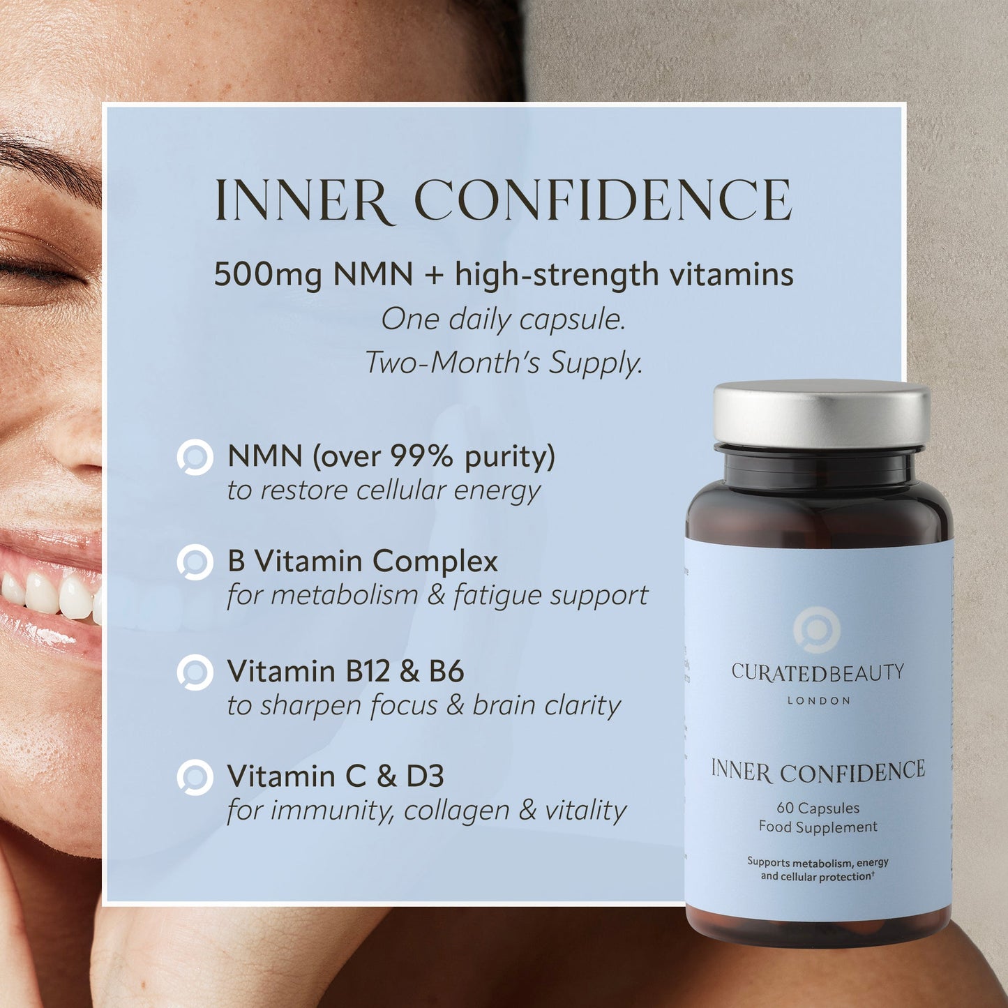 Curated Beauty London - INNER CONFIDENCE - 2 months supply